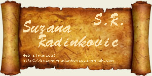 Suzana Radinković vizit kartica